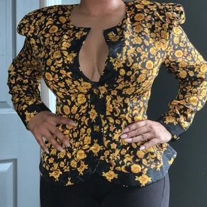 Vintage Leslie Fay peplum set